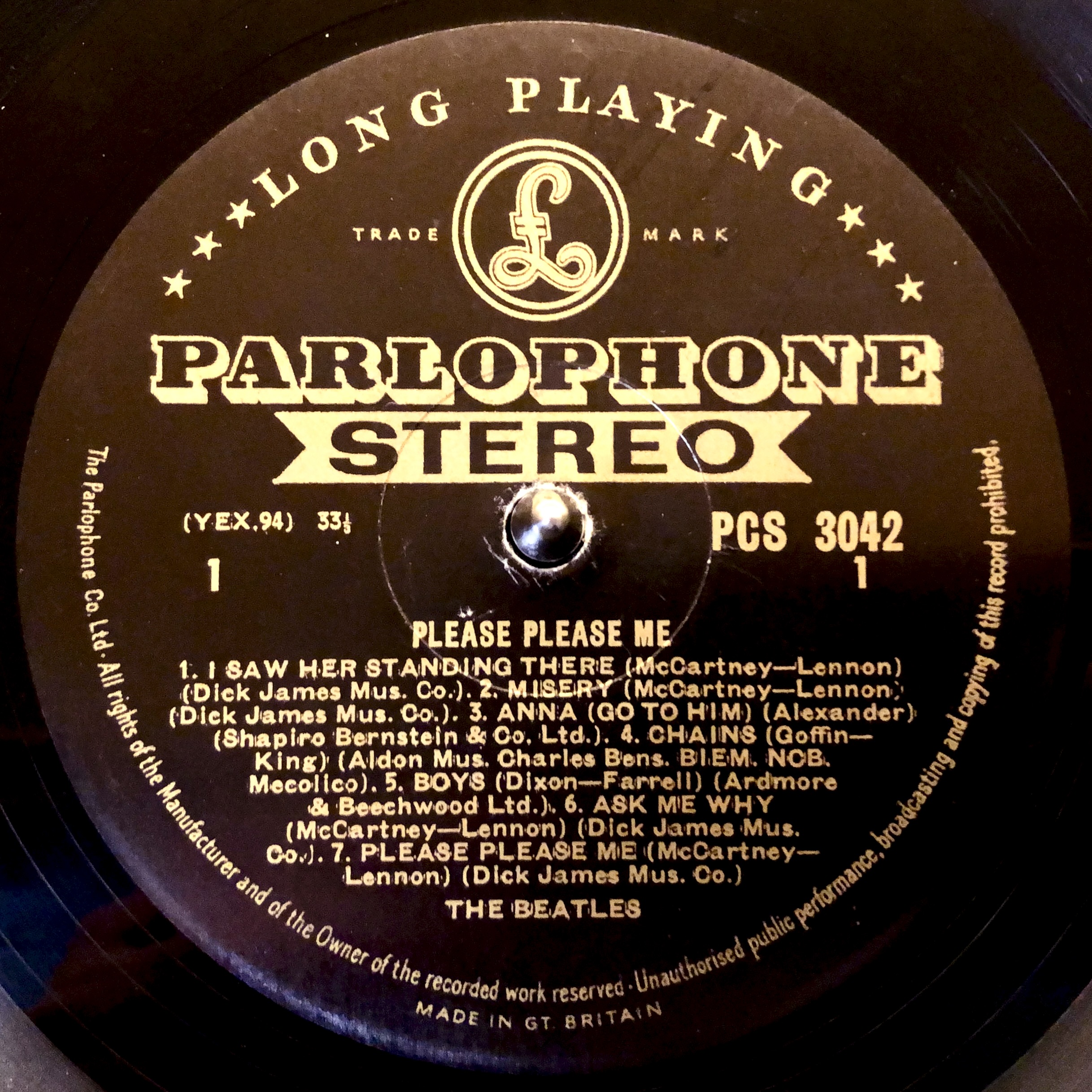 PLEASE PLEASE ME PCS3042　stereo
