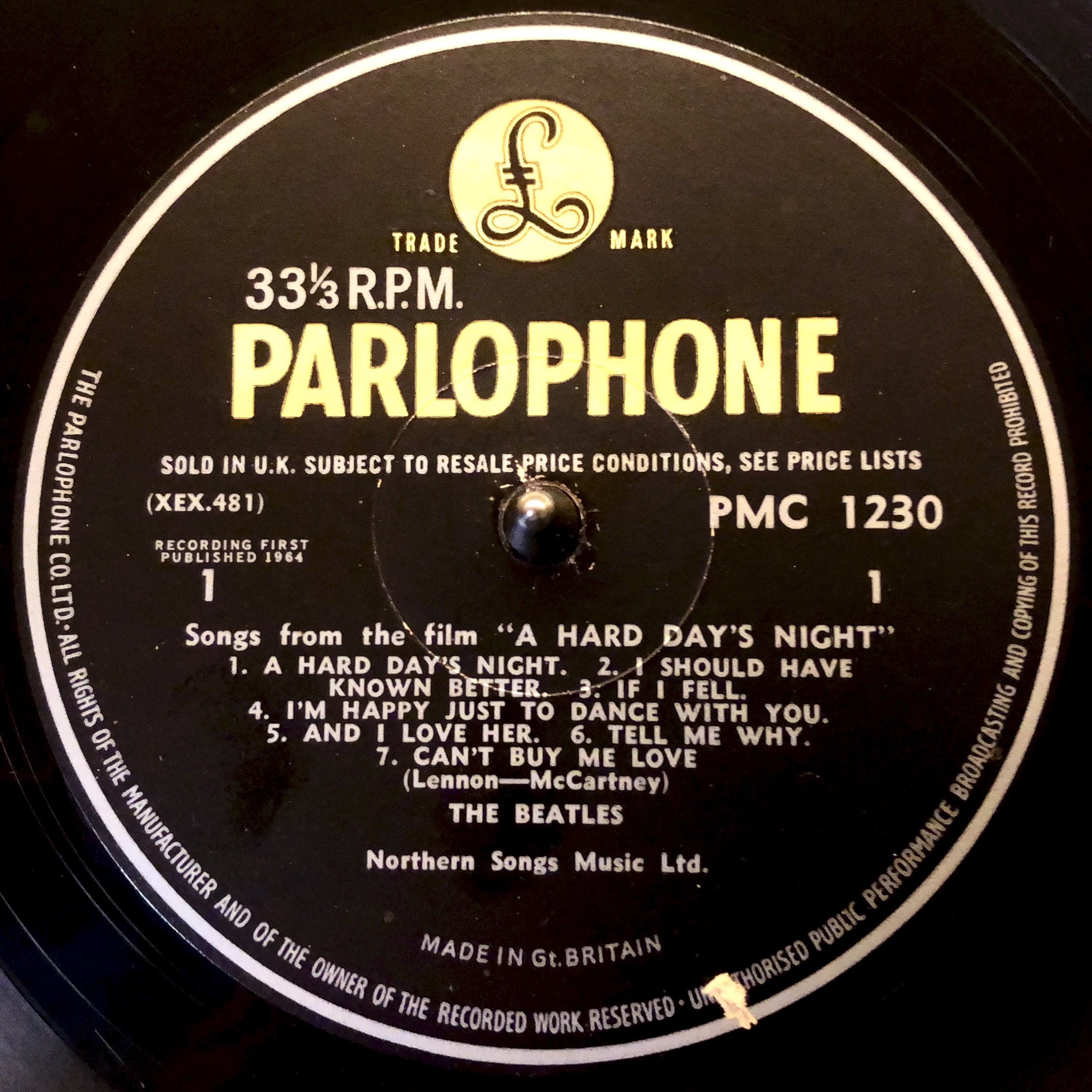 A HARD DAY’S NIGHT PMC1230 mono