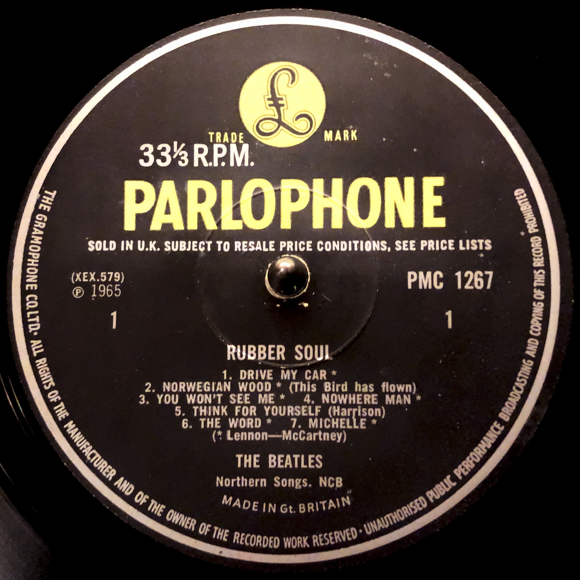 RUBBER SOUL PMC1267 mono