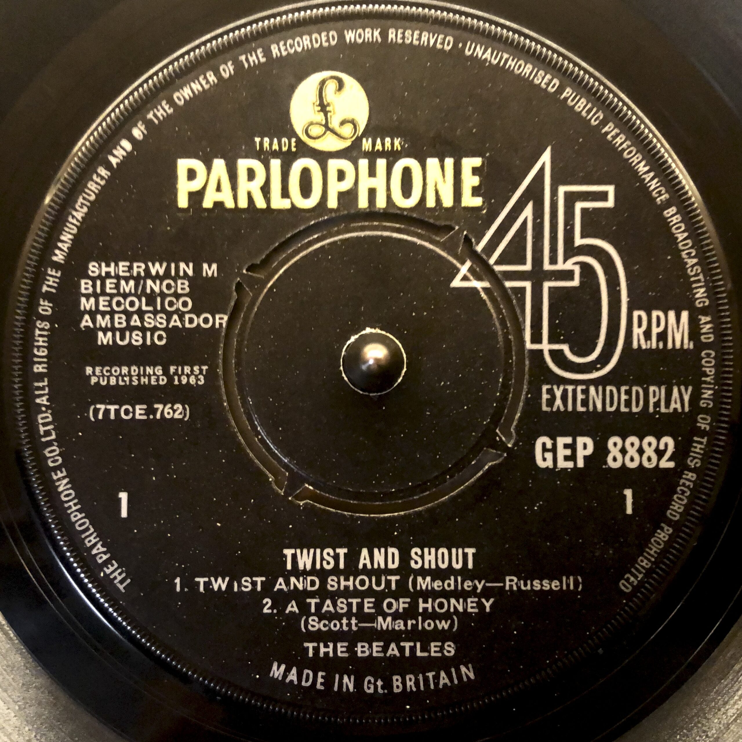Twist and Shout GEP8882 mono