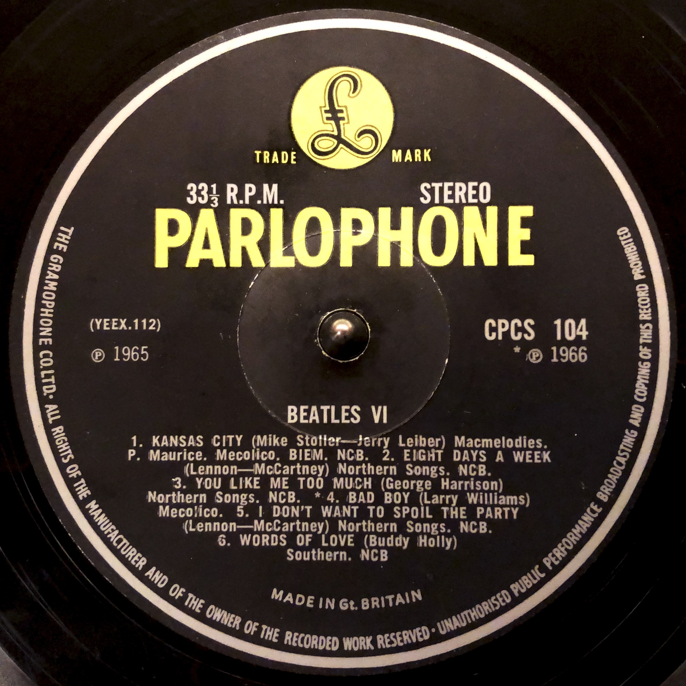 BEATLES Ⅵ CPCS104 for export