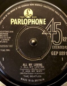 all my loving the beatles GEP8891 mono