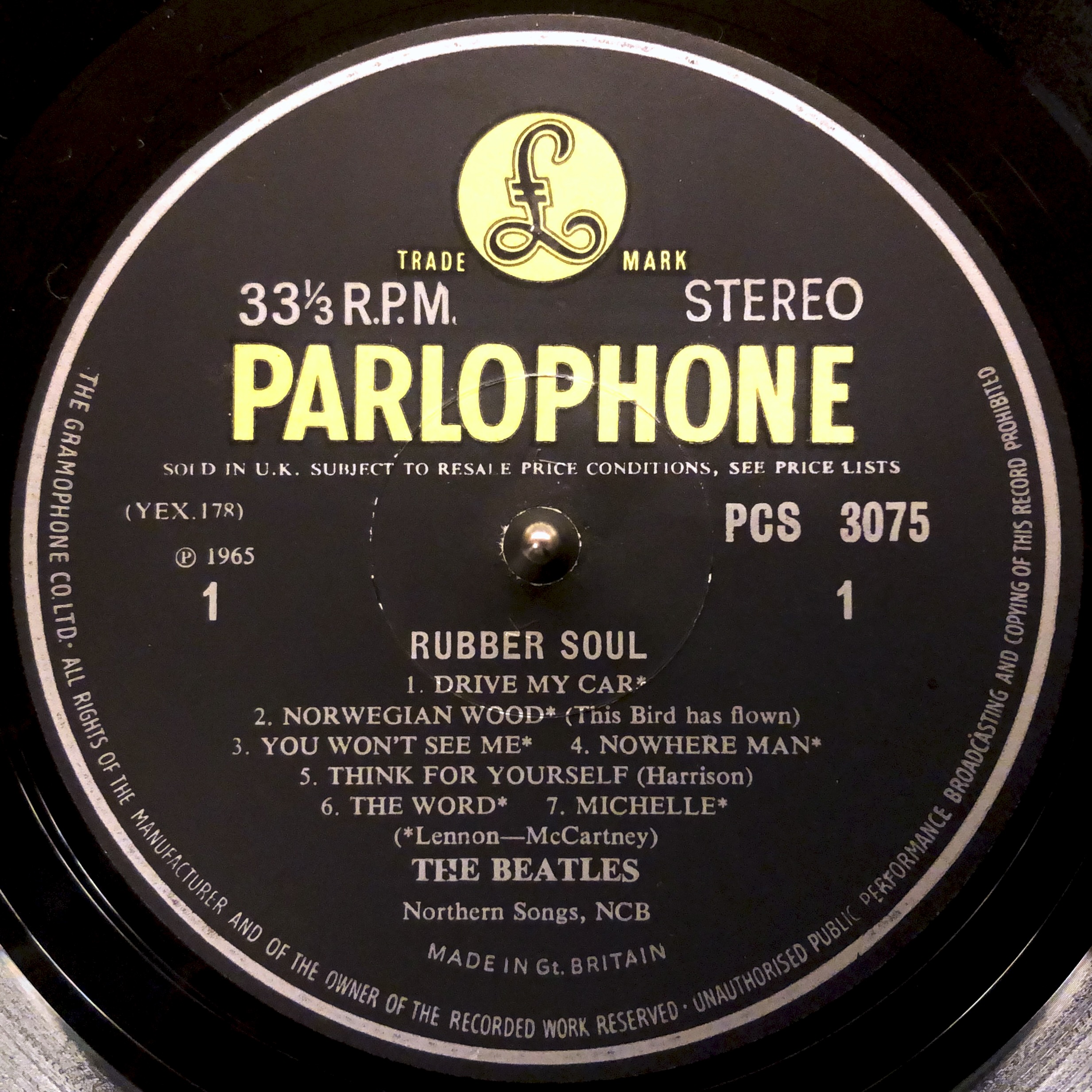 RUBBER SOUL PCS3075 stereo