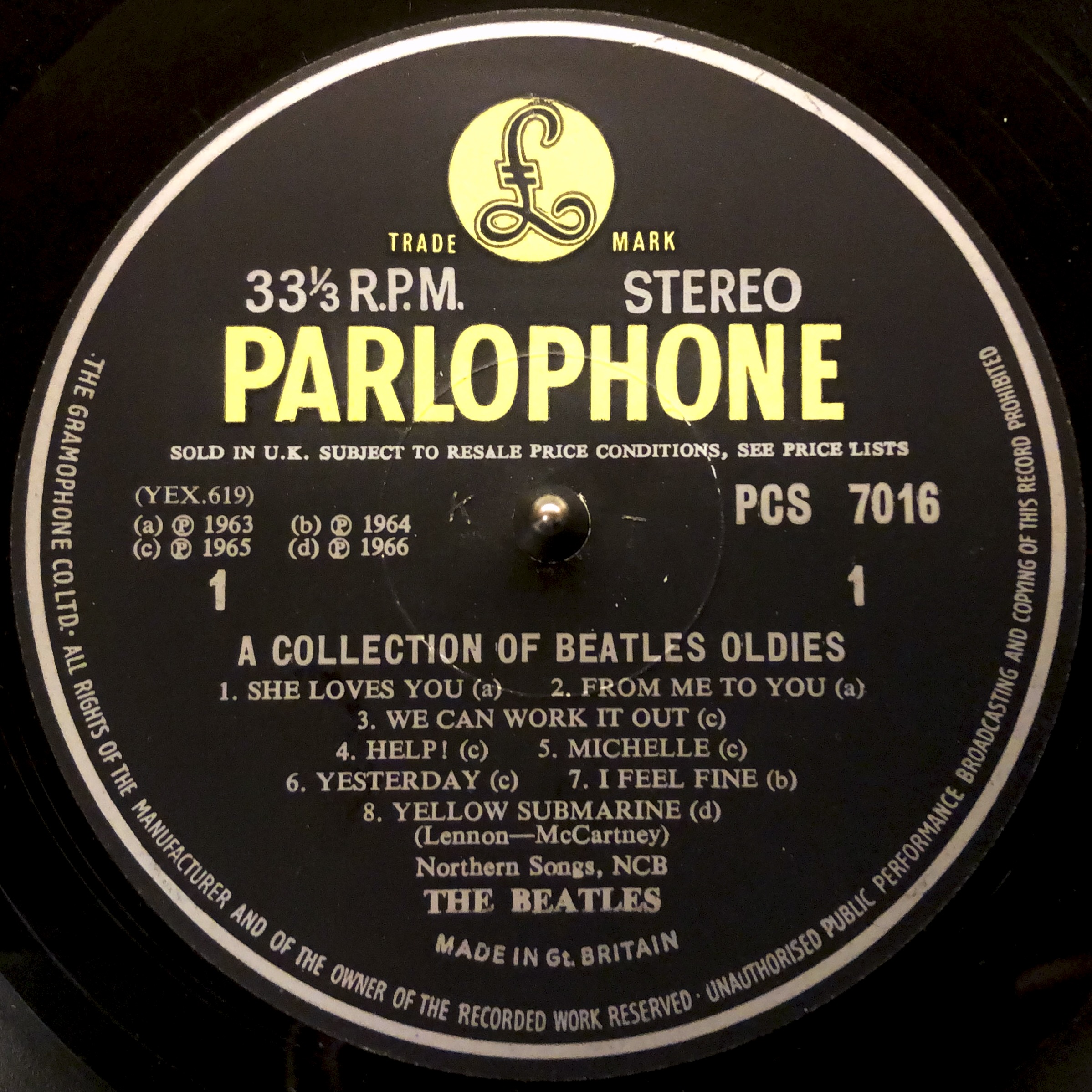 A Collection of Beatles Oldies PCS7016 stereo