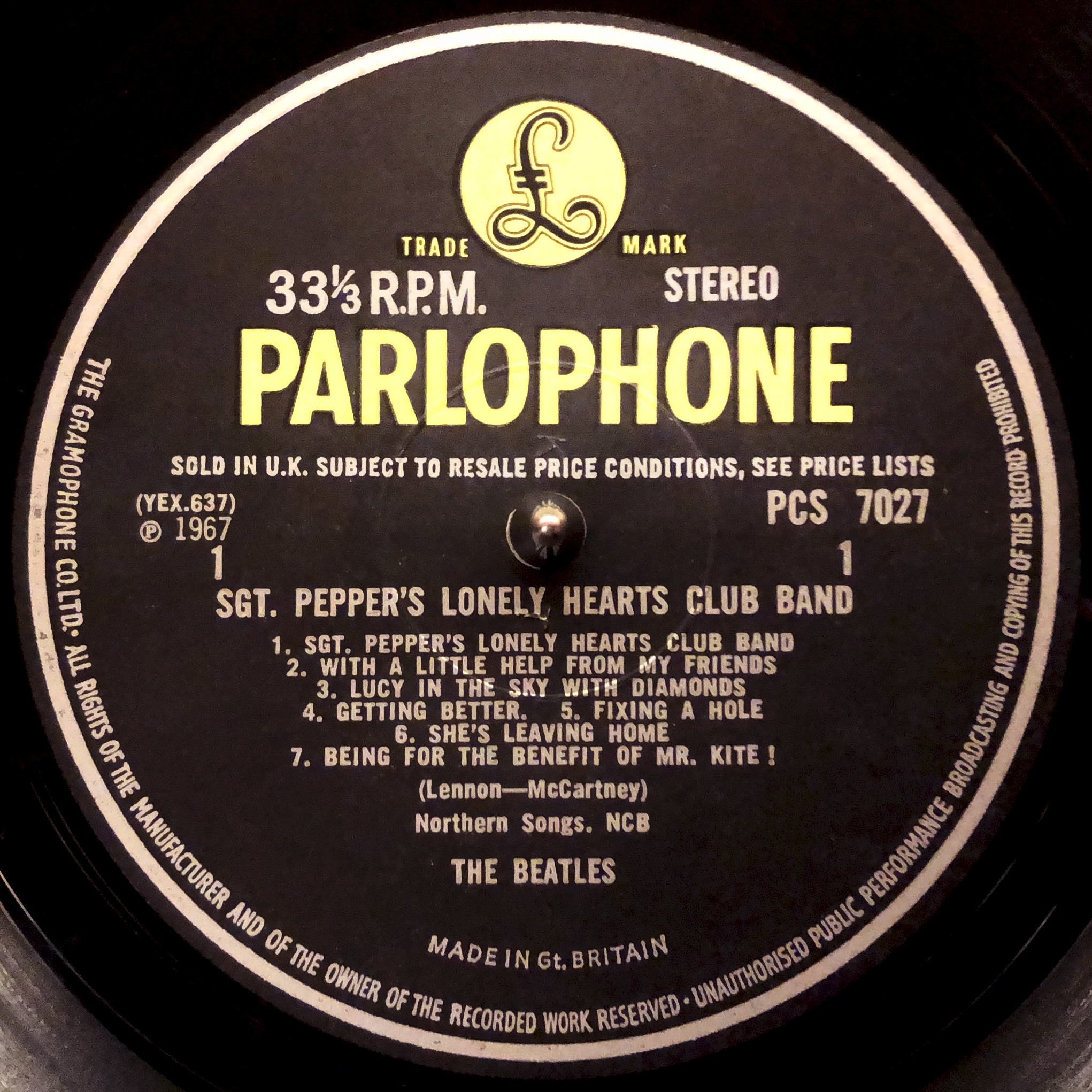 Sgt. Pepper’s Lonely Hearts Club Band PCS7027 stereo