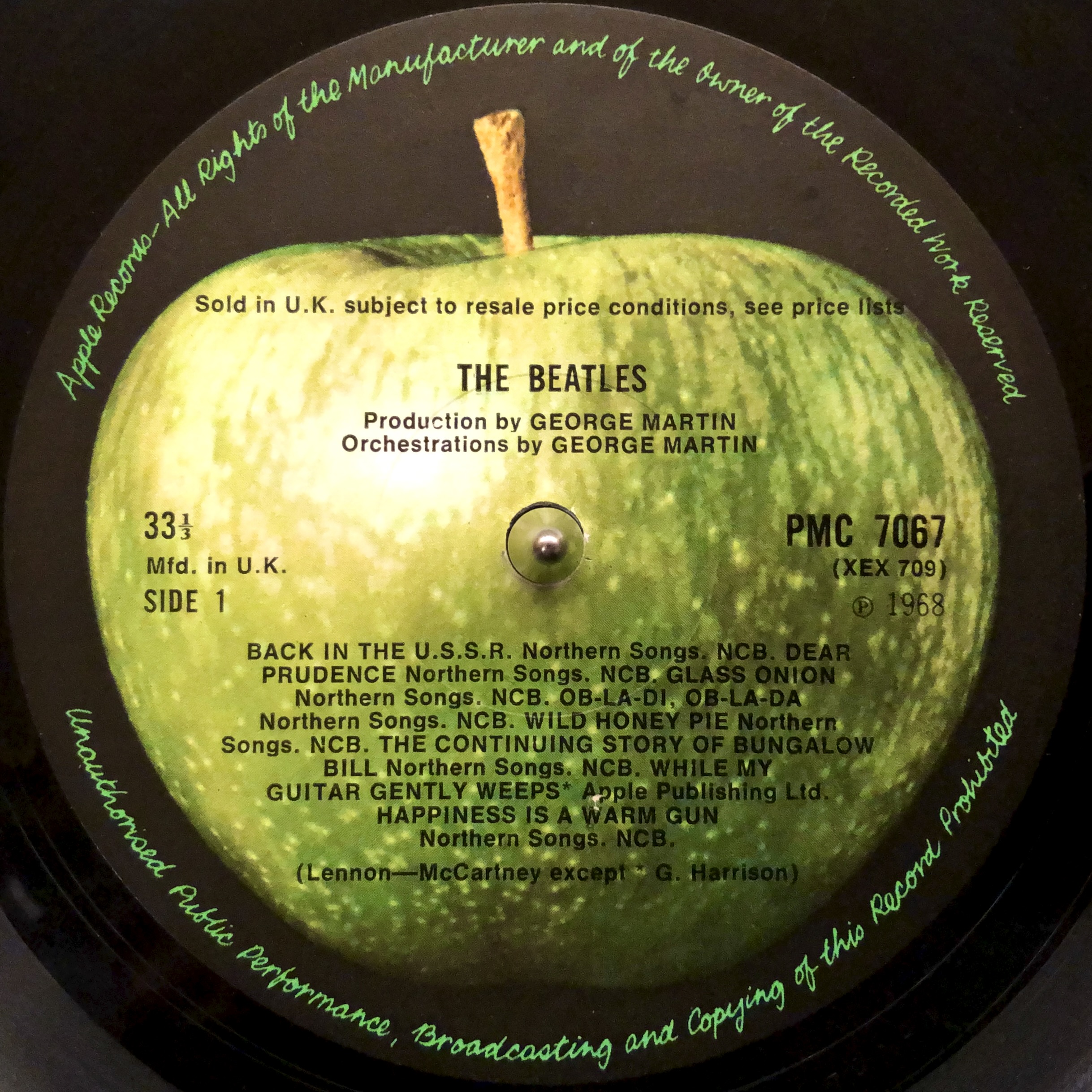 THE BEATLES white album PMC7067/8 mono