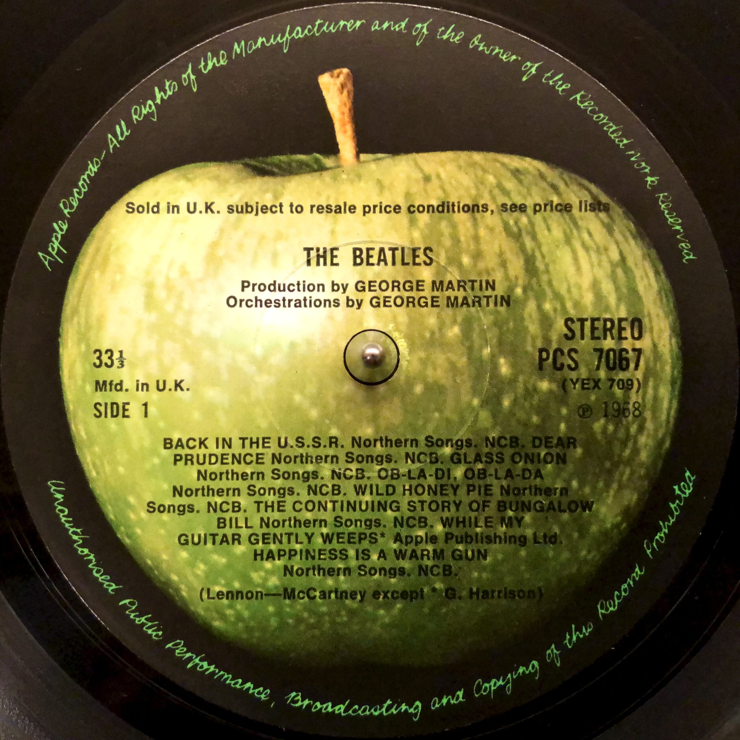THE BEATLES white album PCS7067/8 stereo