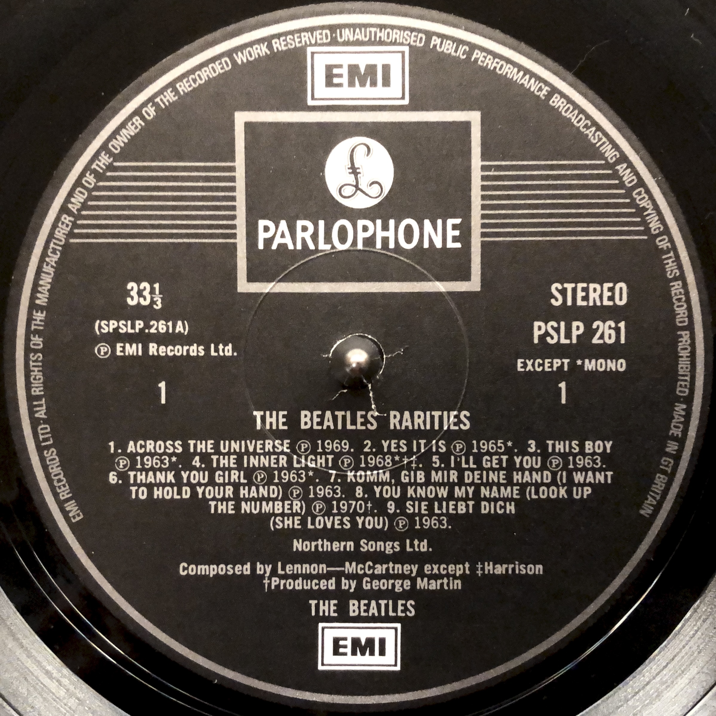 The Beatles “Rarities” PSLP261