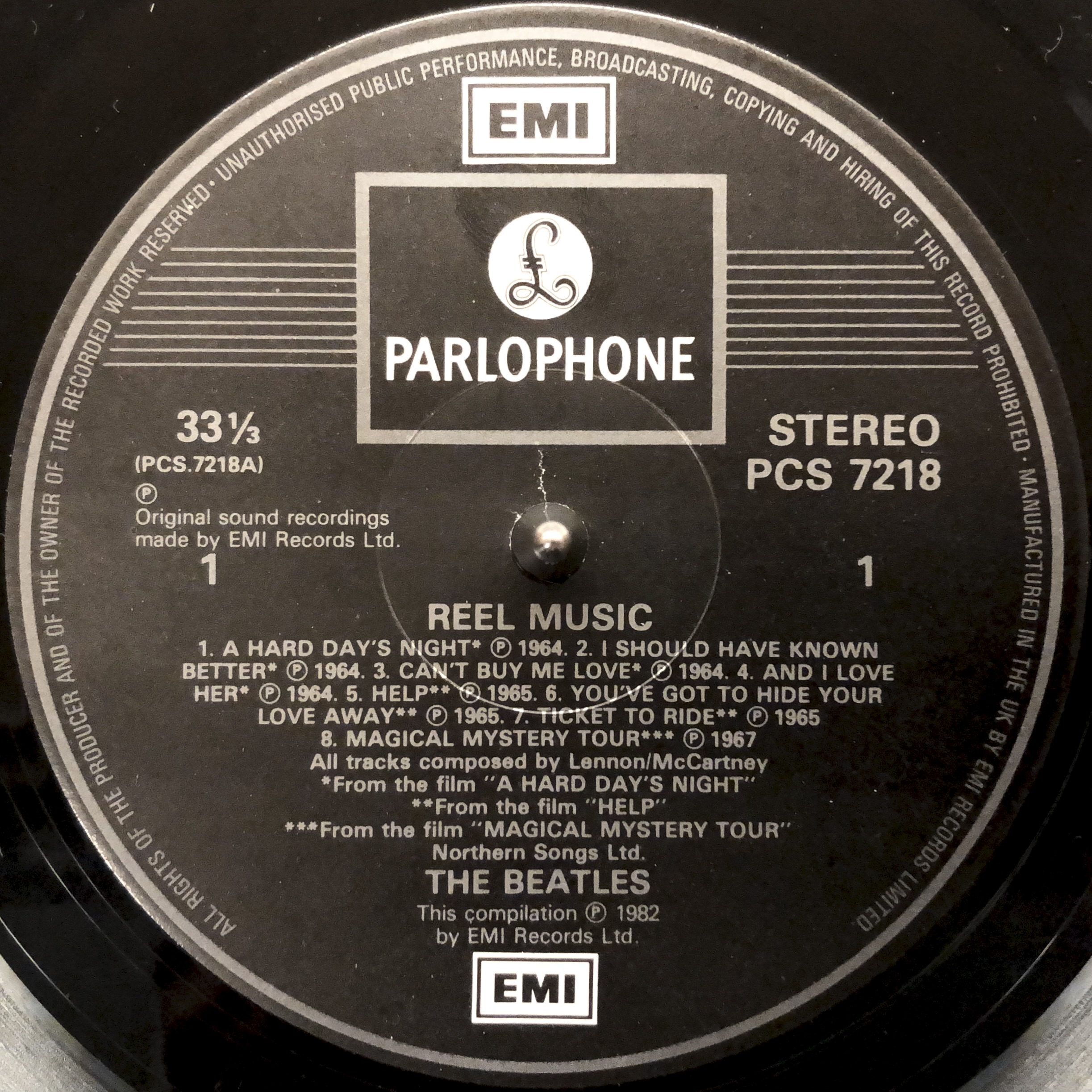 THE BEATLES REEL MUSIC PCS7218