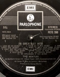 THE BEATLES 20 GREATEST HITS PCTC260