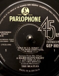 Extracts from the album A HARD DAY’S NIGHT GEP8924