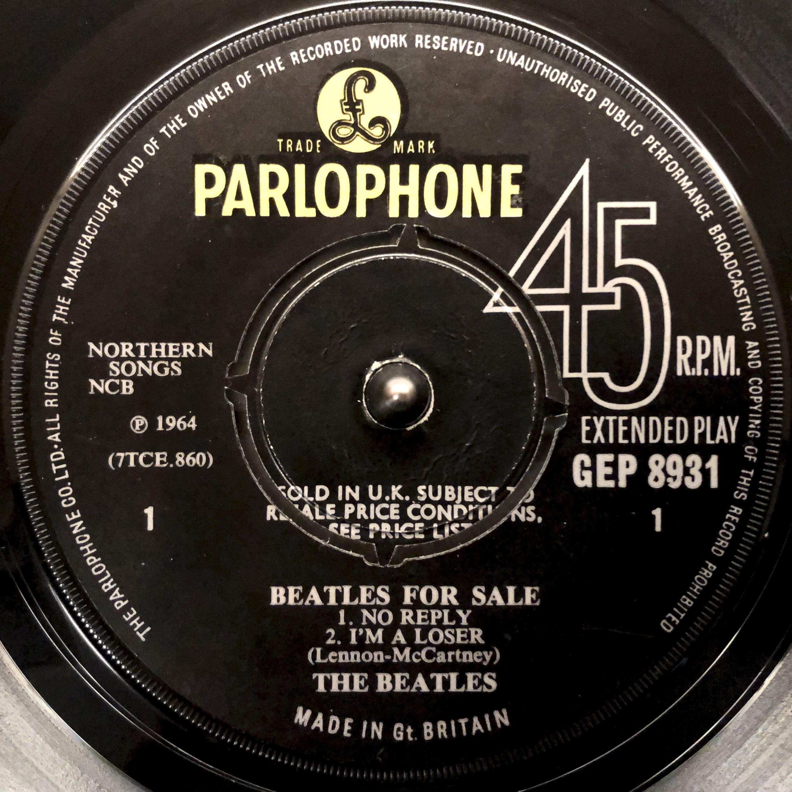 BEATLES FOR SALE GEP8931